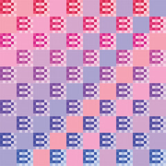 seamless patterns design character A-Z modern trendy style.
