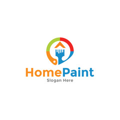 home paint company logo design template