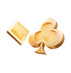 Golden casino 3d rendering illustration