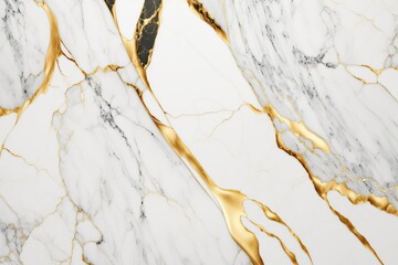 White and golden marble surfaces for design backgrounds