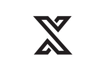 XS geometric logo design vector