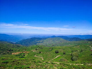 Taman Langit Pangalengan Landscape - The Sunrise Point & Camping Ground at Pangalengan, Bandung Regency, West Java, Indonesia