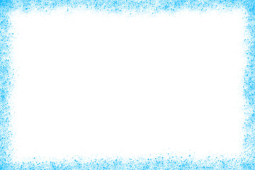 Rectangular blue banner frames, borders, painted on transparent background. Png image.