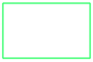 Obraz premium Rectangular green banner frames, borders, painted on transparent background. Png image.