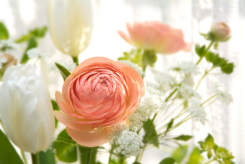 室内の花