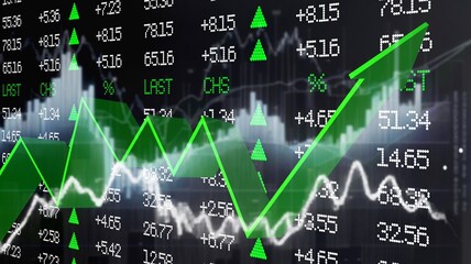 Stock business graph analysis, trend concept