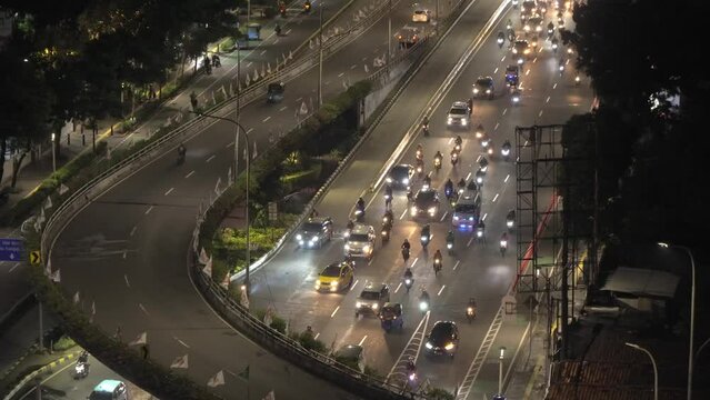 Flyover Pramuka Night closeup