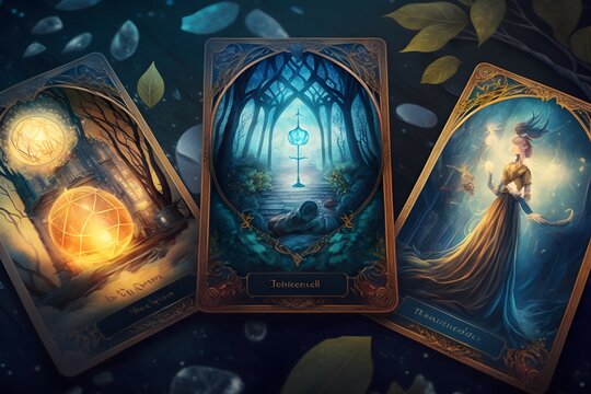 tarot cards created using AI Generative Technology