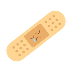 cry and sad band aid png, medical plasters flat, png adhesive bandage 