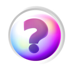 Question mark symbol colorful game button