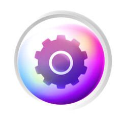 Setting or tool symbol colorful game button