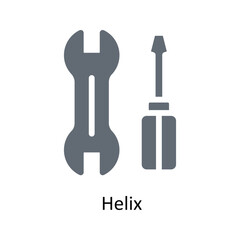 Helix Vector Solid Icons. Simple stock illustration stock