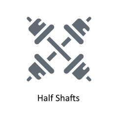 Half Shafts Vector Solid Icons. Simple stock illustration stock