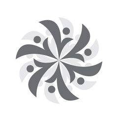 Ornate circle floral. Beauty flower pattern motif design 