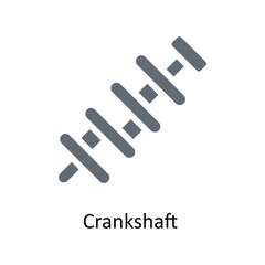 Crankshaft Vector Solid Icons. Simple stock illustration stock