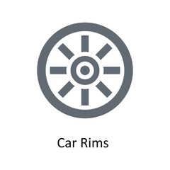 Obraz premium Car Rims Vector Solid Icons. Simple stock illustration stock