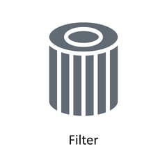 Filter Vector Solid Icons. Simple stock illustration stock