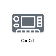 Car Cd  Vector Solid Icons. Simple stock illustration stock