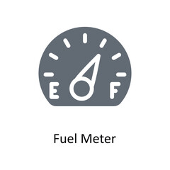 Fuel Meter Vector Solid Icons. Simple stock illustration stock