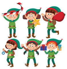 Set of Christmas element