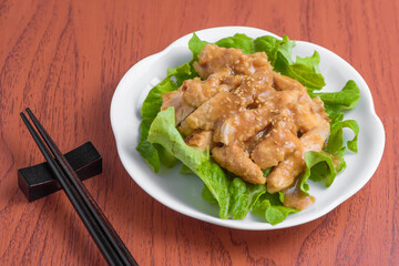 味噌だれ棒棒鶏