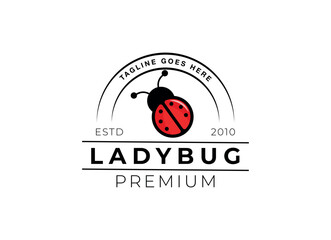 Simple ladybug logo design inspiration © AlvinStd.