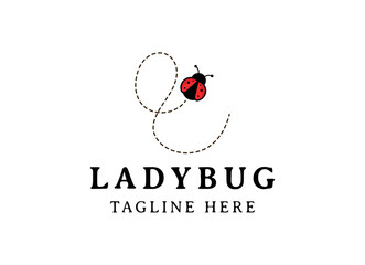 Simple ladybug logo design inspiration © AlvinStd.
