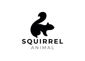 Creative Squirrel Logo. Simple squirrel logo design template.