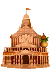indian religious temple vector illustration