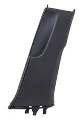 Black central pillar trim - car interior part and element on white isolated background. Auto...