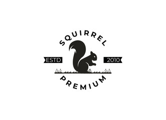 Creative Squirrel Logo. Simple squirrel logo design template.