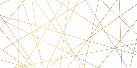 Abstract background with  random chaotic golden lines. 