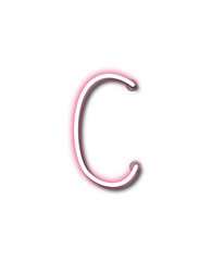 neon letter c