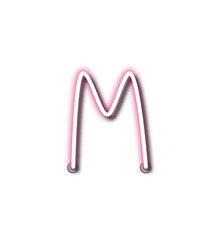 neon letter m