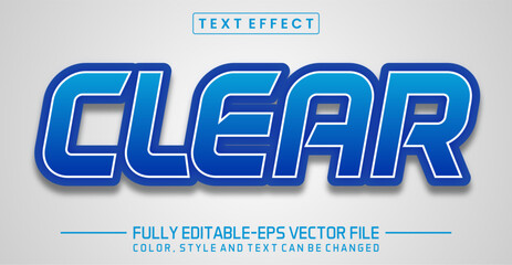 Clear text editable style effect