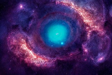 Obraz na płótnie Canvas spiral galaxy in space background. Generative AI