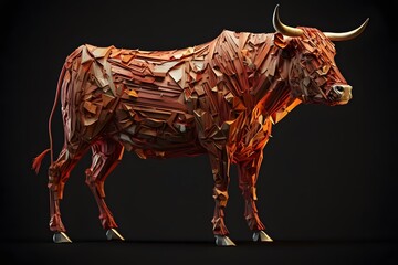 bull abstract created using AI Generative Technology