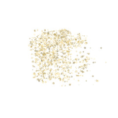 Gold Glitter Stars. Luxury Shiny Confetti.