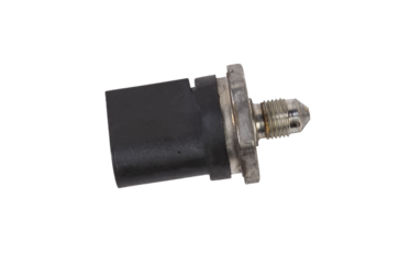 Oil pressure sensor of car isolated on white background. New spare parts.