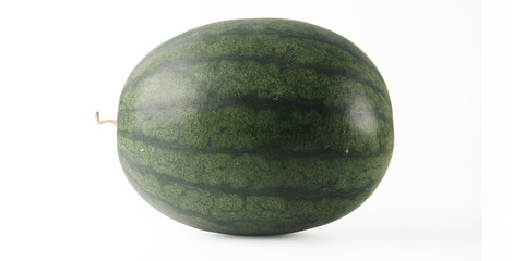 Watermelon taken close up on a white background.