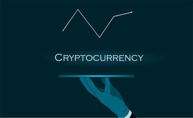 Vector illustration cryptocurrency,  crypto exchange Flat design