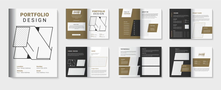 Architecture portfolio design and interior portfolio template