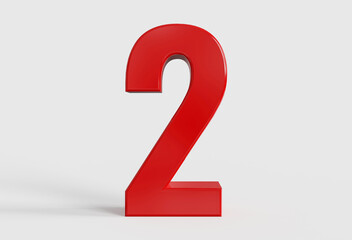 number 2 3d
