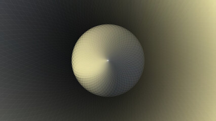 Illustration background with 3D object and patterns