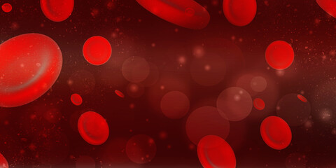 3d rendering red streaming blood cells background
