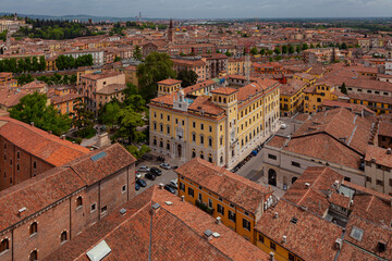 A view of the city of verona from the bell tower.