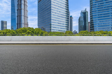 urban traffic road with cityscape in background, China.