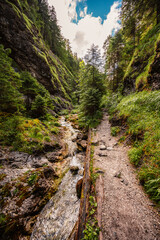 Mountain landscape in mountains, Juranova dolina - valley in The Western Tatras national park. Slovakia, oravice, Orava region. © Zedspider