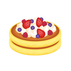 パンケーキ いちご クリーム