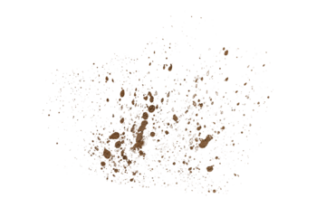 mud splash isolated transparency background.